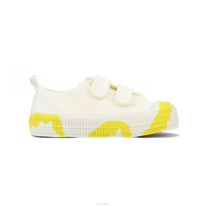NovestaS.M.Kid Vel.Duo 10 Wht/823 Ylw BNPJ232 Vegan Shoes